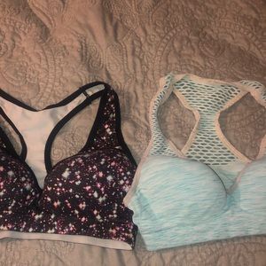 2 PINK push-up sports bras